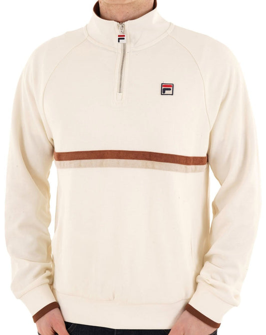 Fila Vintage Fila Vintage Rolando 1/4 Zip Sweatshirt Gardenia