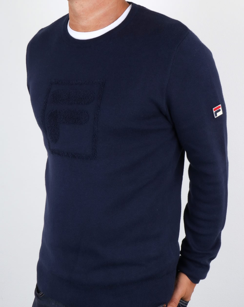Fila Vintage Savoldi Crew Neck Jumper Navy