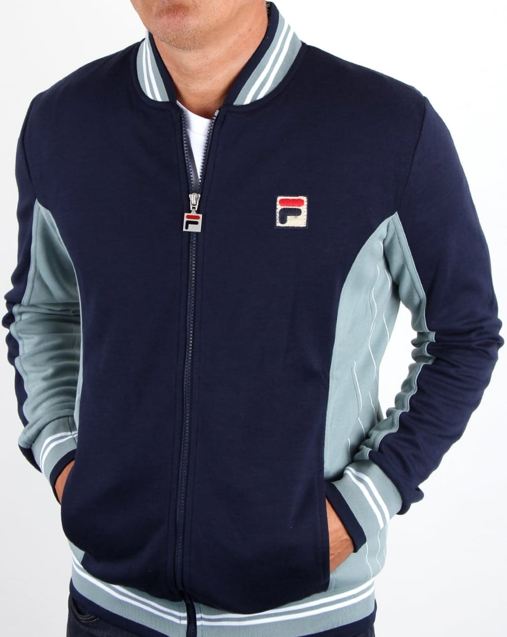Fila Vintage Settanta Pro F badge Track Top Navy/Steel