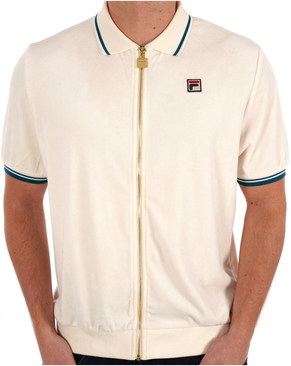Fila Vintage Terry FZ Velour Polo Gardenia