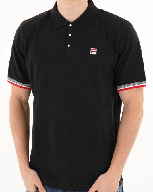 Fila Vintage Fila Vintage Zev Poloshirt Schwarz