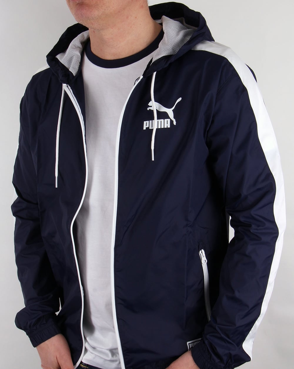 Puma T7 Windbreaker Jacket Navy/White