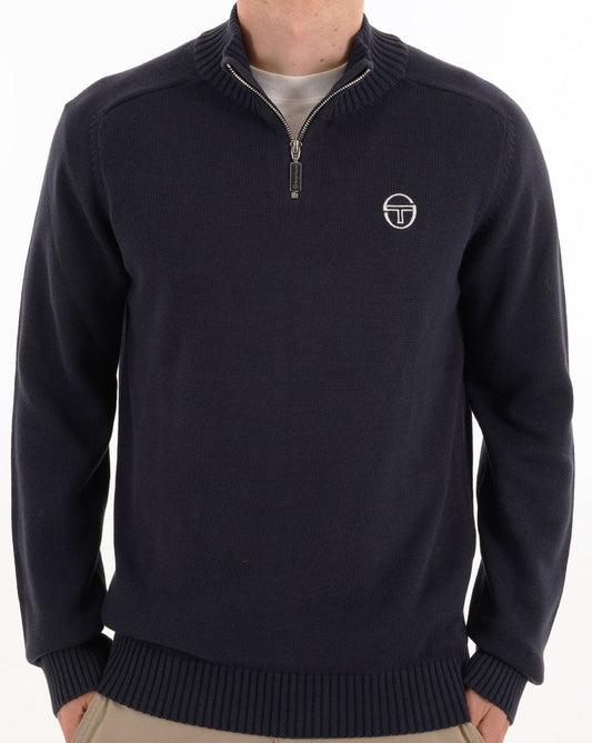 Sergio Tacchini Sergio Tacchini 1/4-Reißverschluss-Strick, Marineblau
