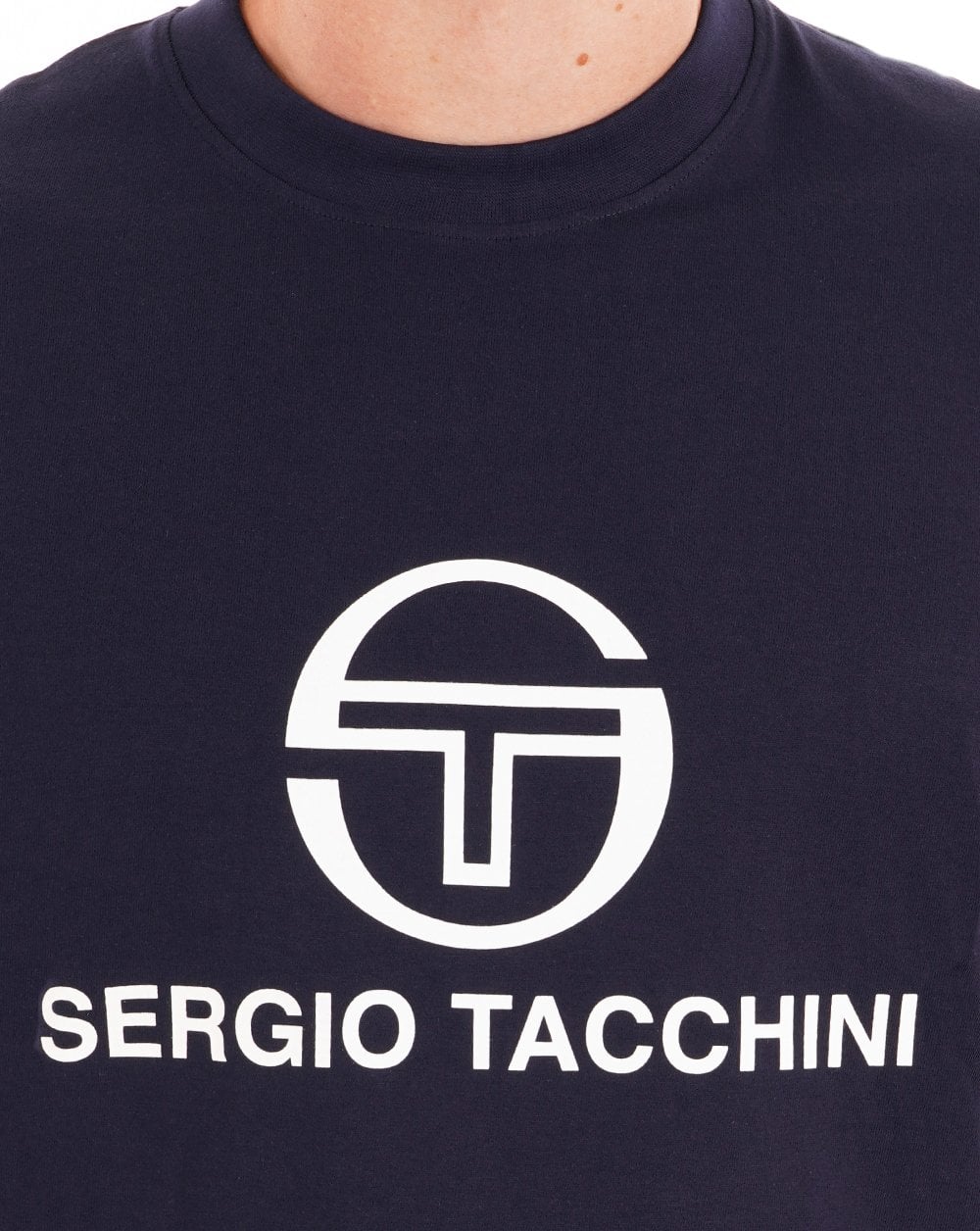 Sergio Tacchini Bari T Shirt Navy Blue/White