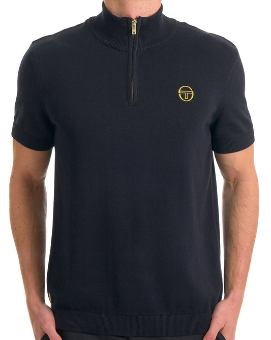Sergio Tacchini Sergio Tacchini Daytone 1/4 Zip Strickpullover Schwarz
