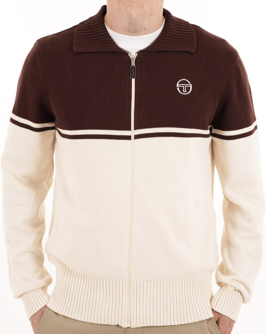 Sergio Tacchini Sergio Tacchini Strick-Trainingsjacke Braun Gardenia