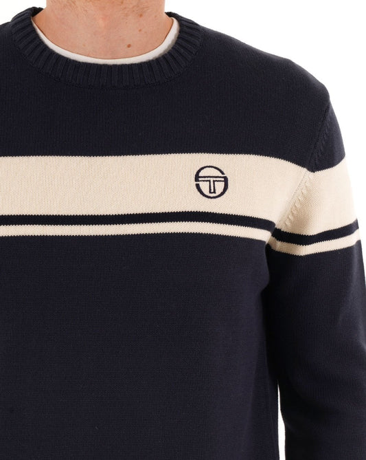 Sergio Tacchini Sergio Tacchini Masters Crew Strickpullover Marineblau