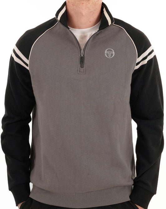 Sergio Tacchini Sergio Tacchini Retro Half Zip Schwarz Anthrazit