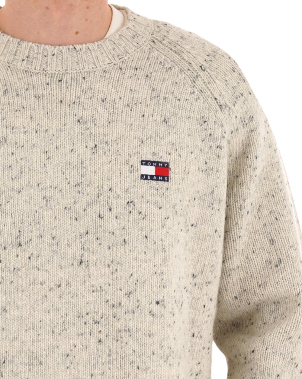 Tommy Jeans Badge Jumper Ancient White