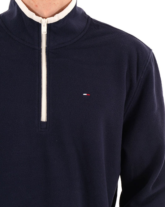 Tommy Jeans Tommy Jeans Flag 1/4 Zip Polar Fleece Dunkelblau