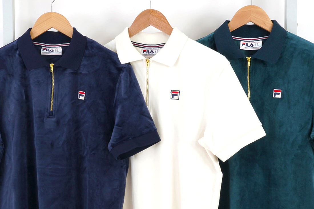 Fila Vintage Devon Velour Polo Shirt
