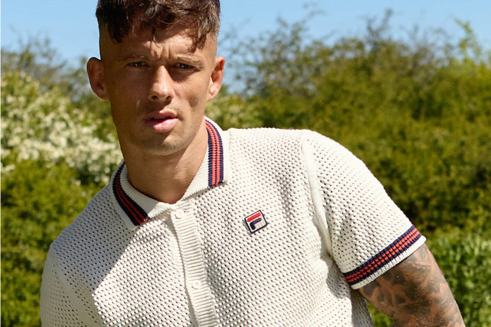 Fila Vintage Crochet Shirt Gardenia 80s