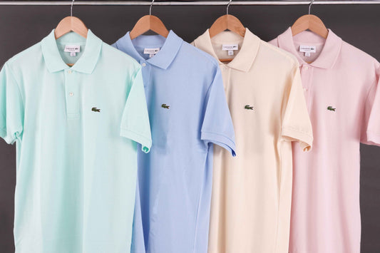 lacoste pastel polo shirts