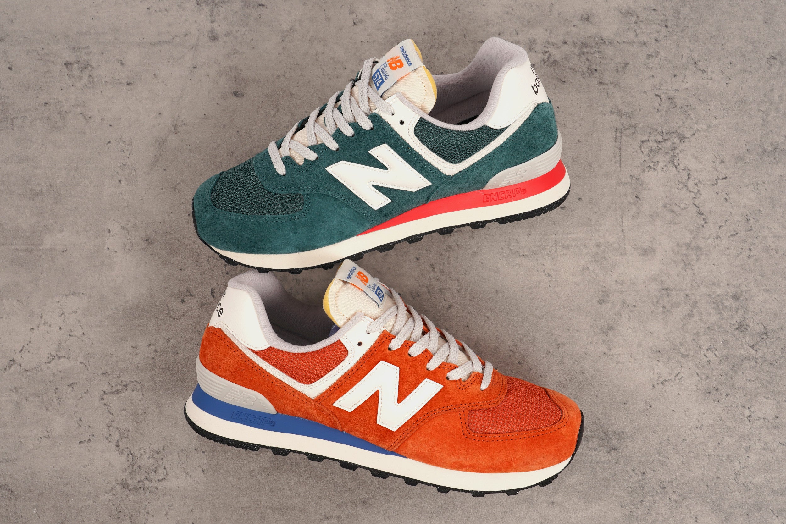 New Balance Update: Der 574 Trainer in New Spruce & Infield Clay – 80's ...