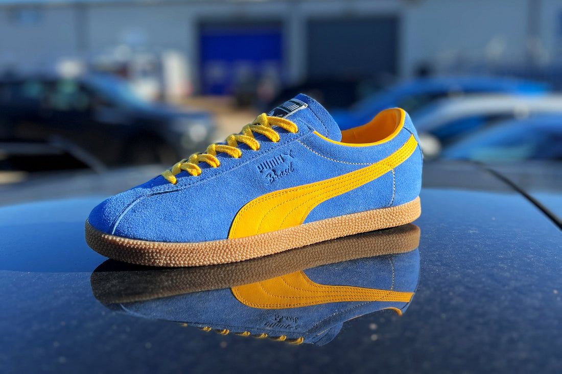 PUMA Brasil trainer Pele vivid blue tangerine