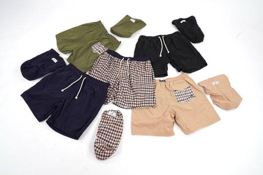 aquascutum check swim shorts