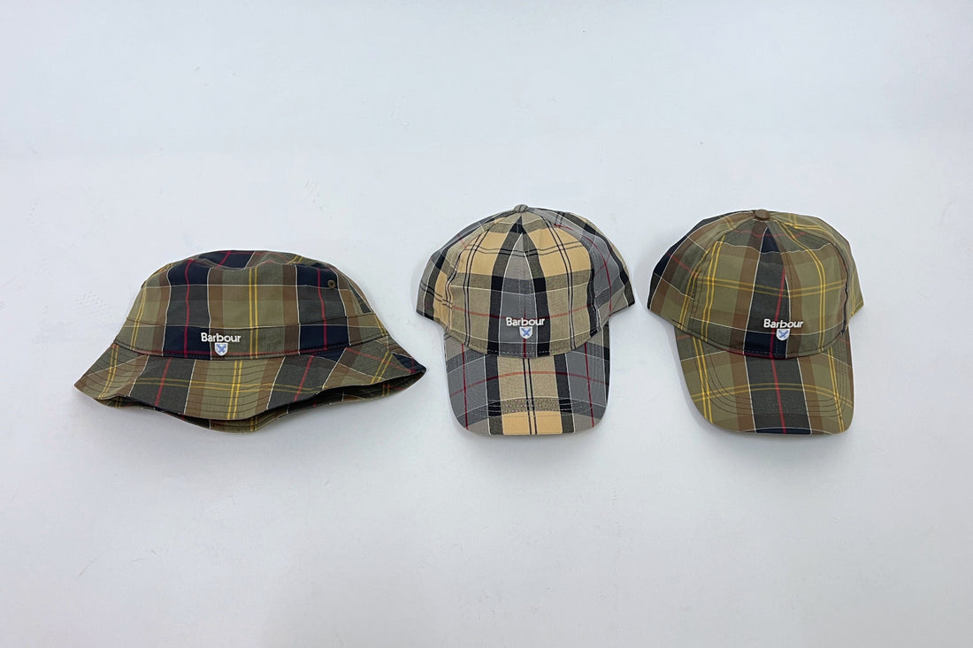 barbour tartan headwear