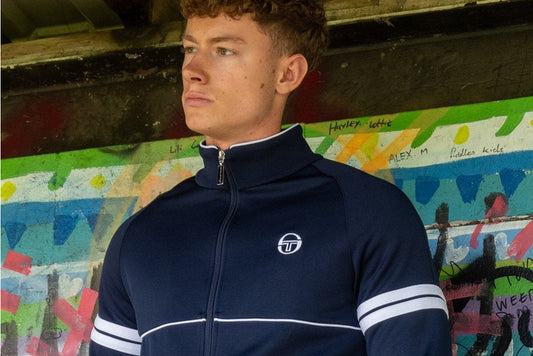 sergio tacchini star track top navy