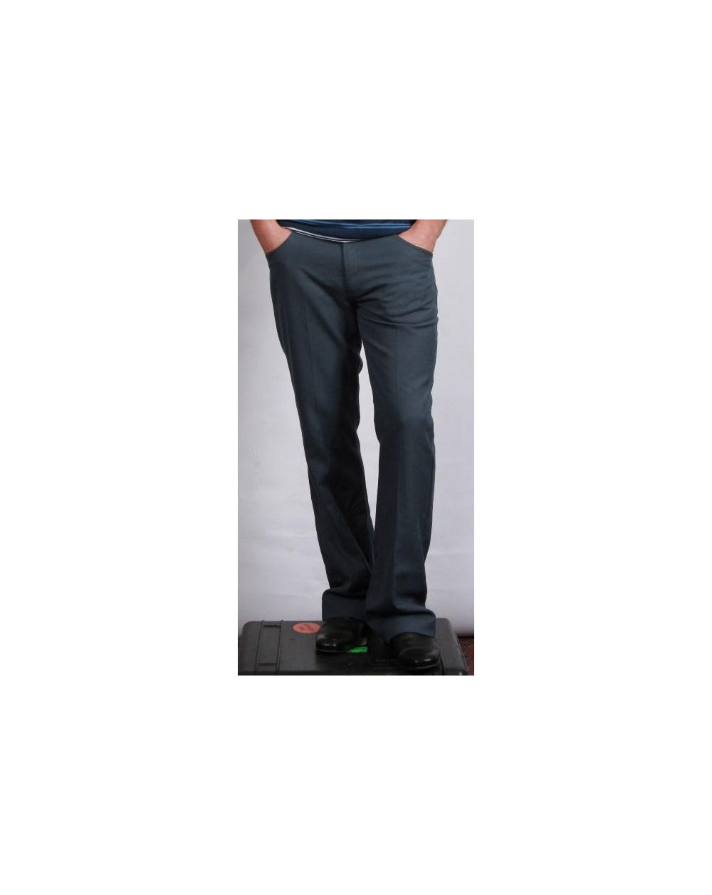 Farah Casual Mills Hose Schiefergrau