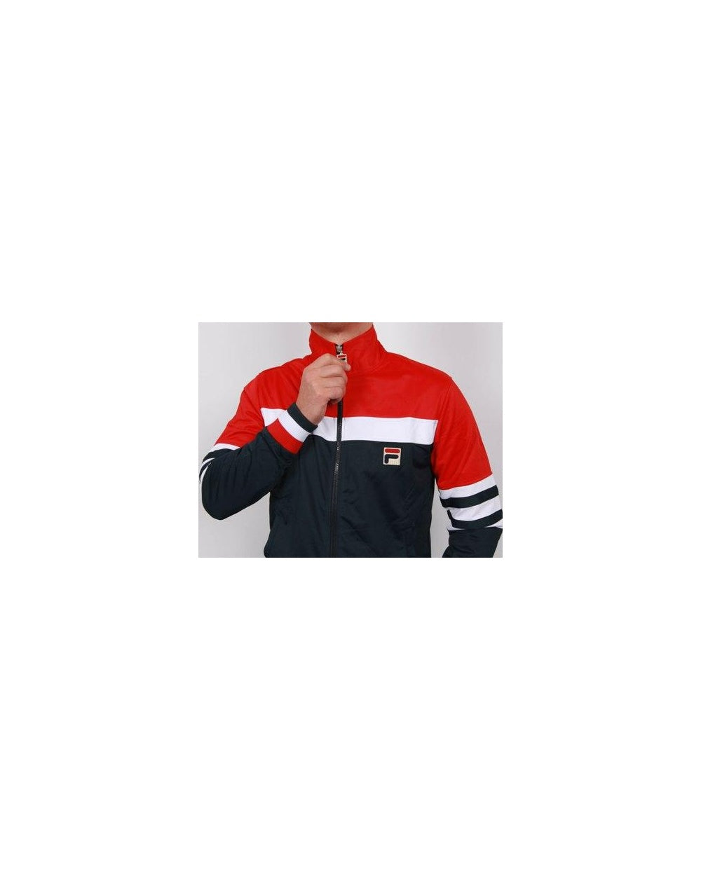 Fila Vintage Court Vilas Trainingsjacke Marineblau/Rot/Weiß