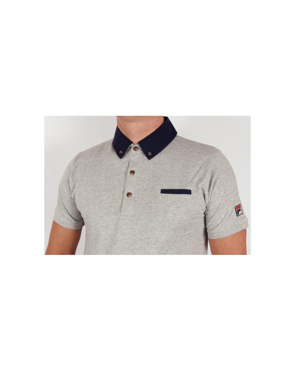 Fila Vintage Barazze Poloshirt Grau meliert 