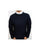 Bellfield Aztec Pattern Crew Neck Jumper Navy
