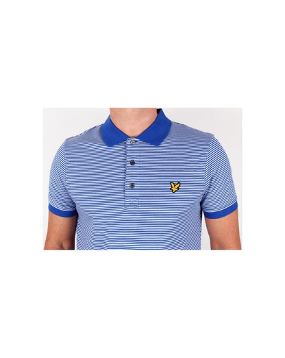 Lyle And Scott – Fein gestreiftes Poloshirt in Blau