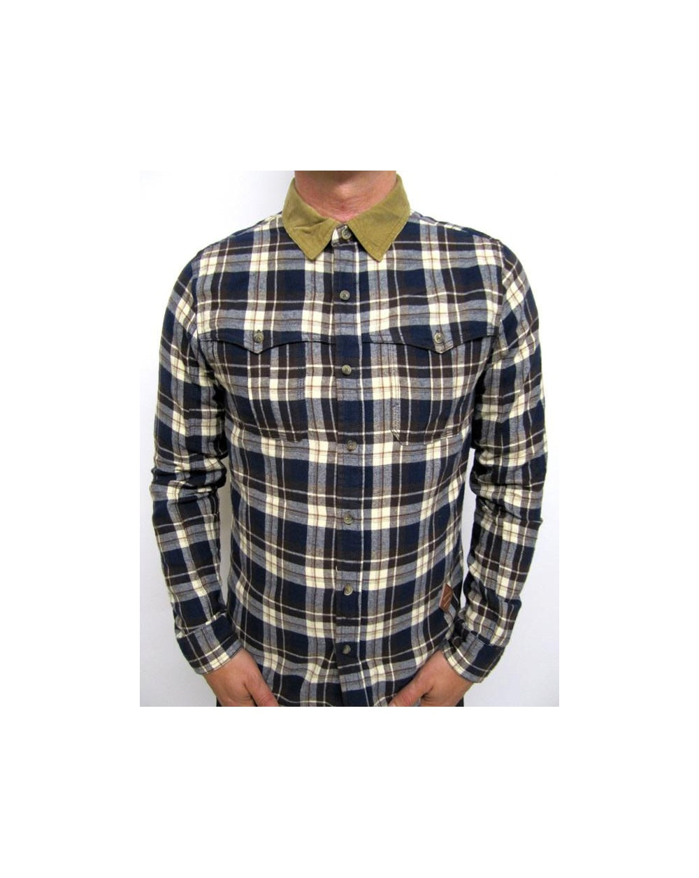 Fly 53 Heathwood Karohemd Mitternachtsblau 