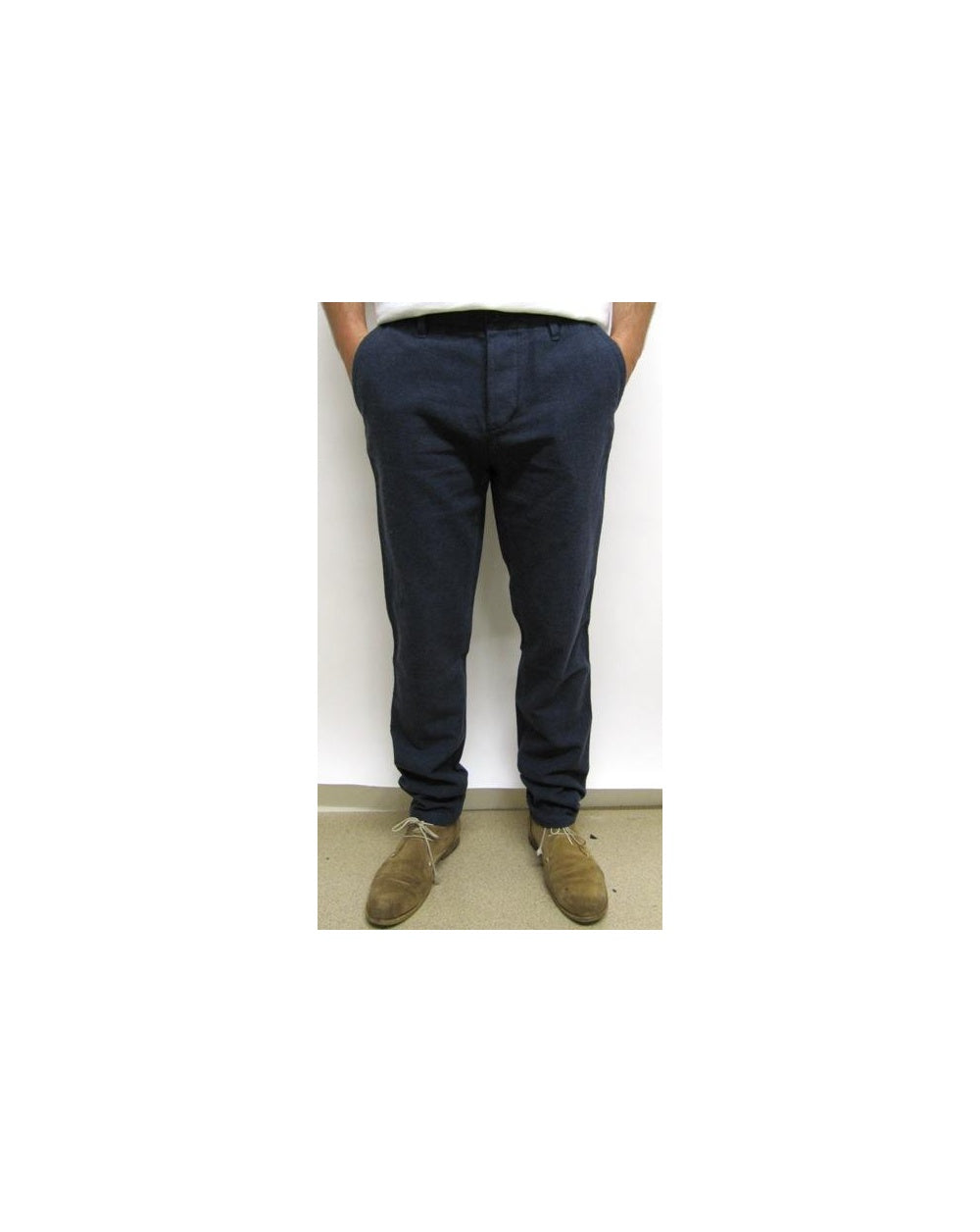 Farah – Wellman – Zweifarbige Hose in Marineblau