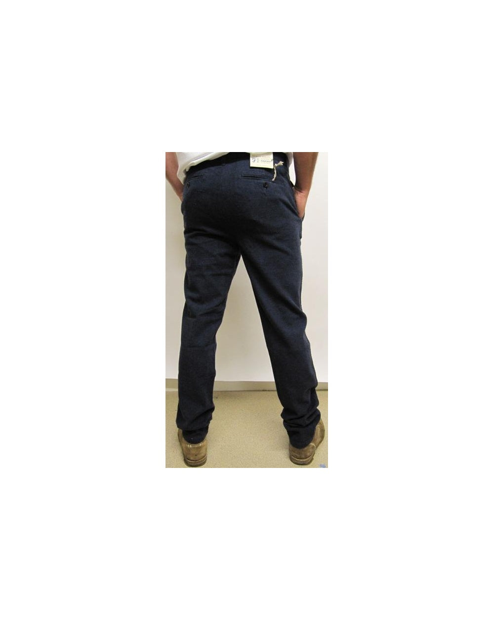 Farah – Wellman – Zweifarbige Hose in Marineblau
