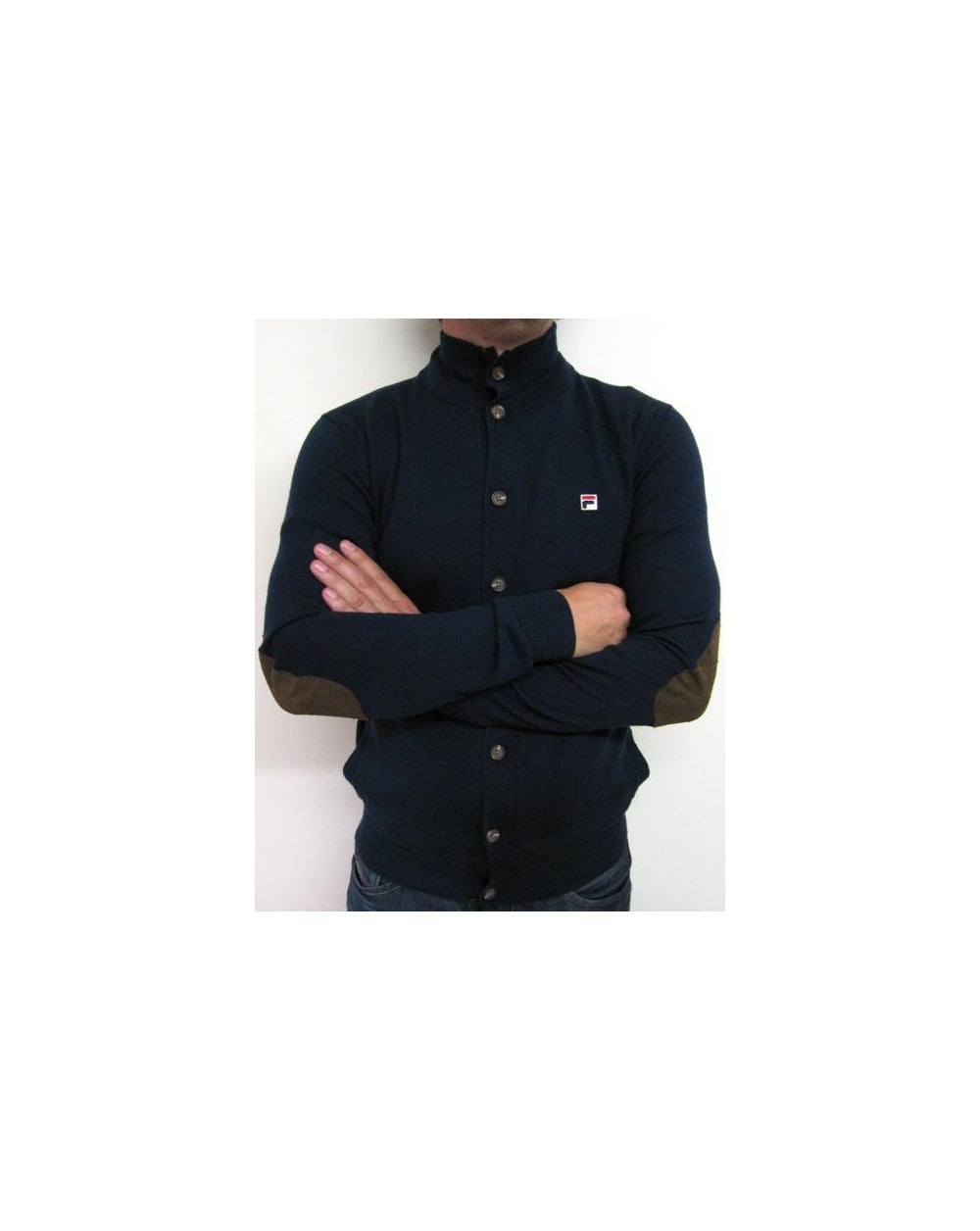 Fila Vintage Matterhorn – Strickpullover mit Trichterkragen in Marineblau
