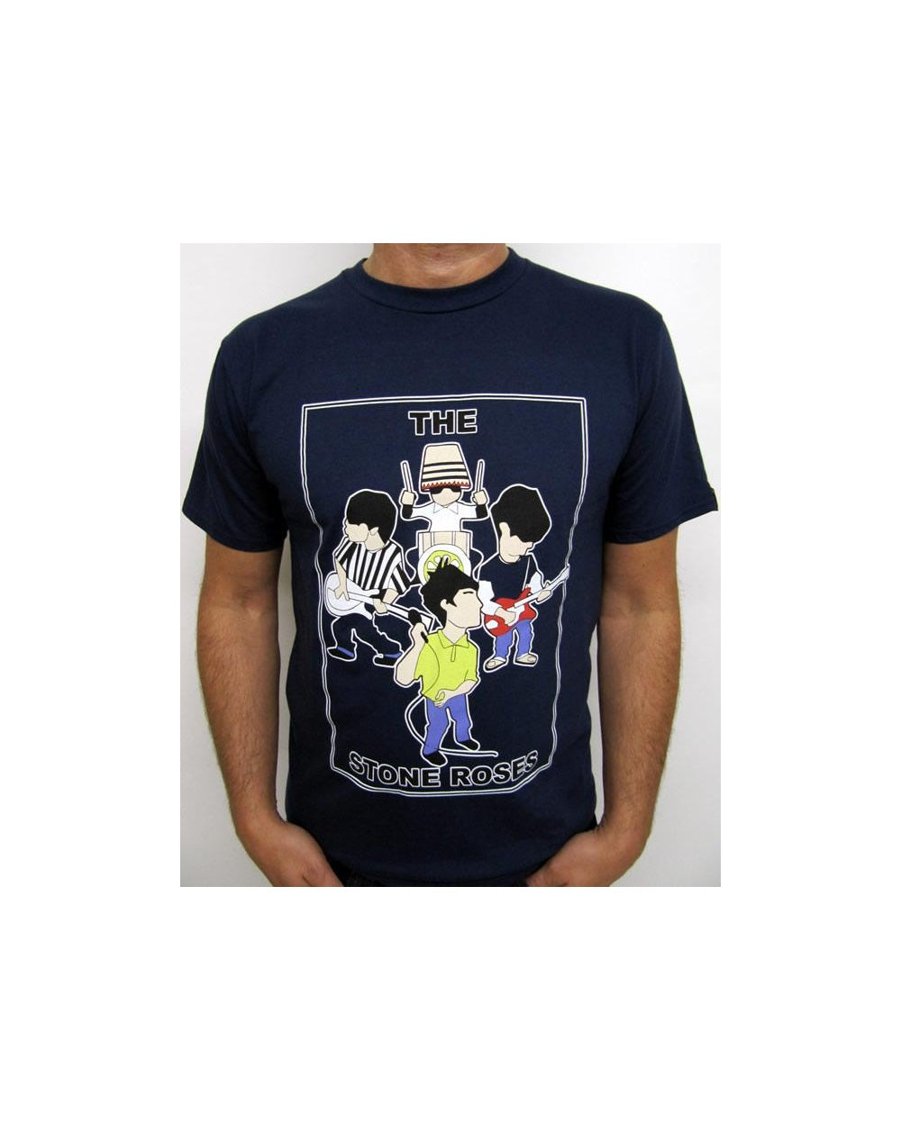 Minty Stone Roses T-Shirt Marineblau