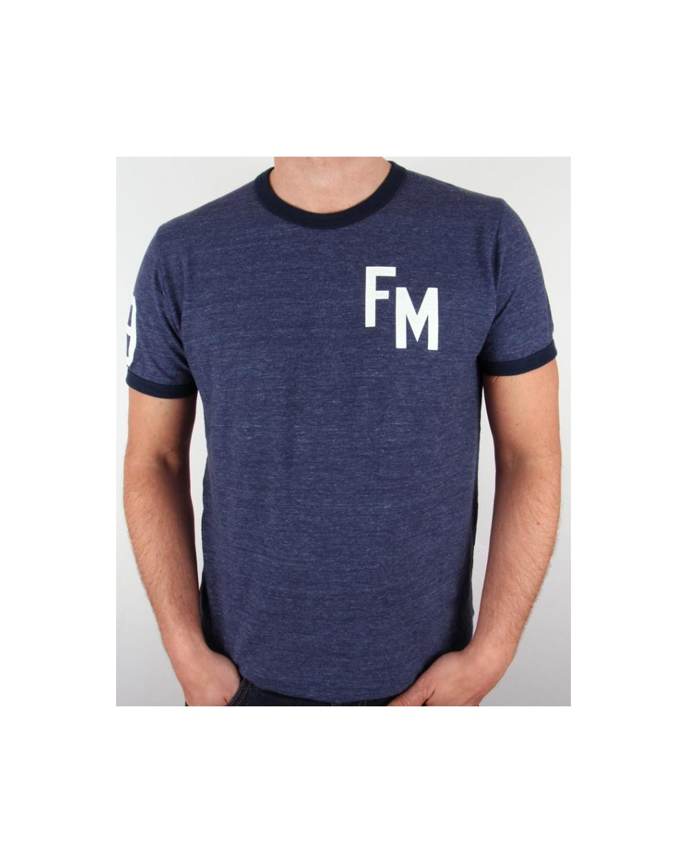 Franklin And Marshall FM T-Shirt Marineblau Meliert