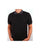 Luke Landbright Striped Collar Polo Shirt Black