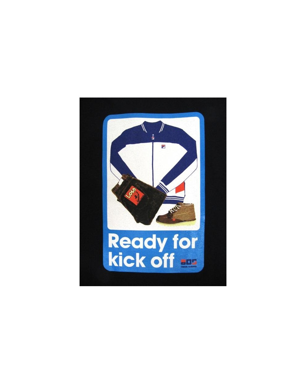 80er Casual Classics Ready For Kick Off T-Shirt Marineblau