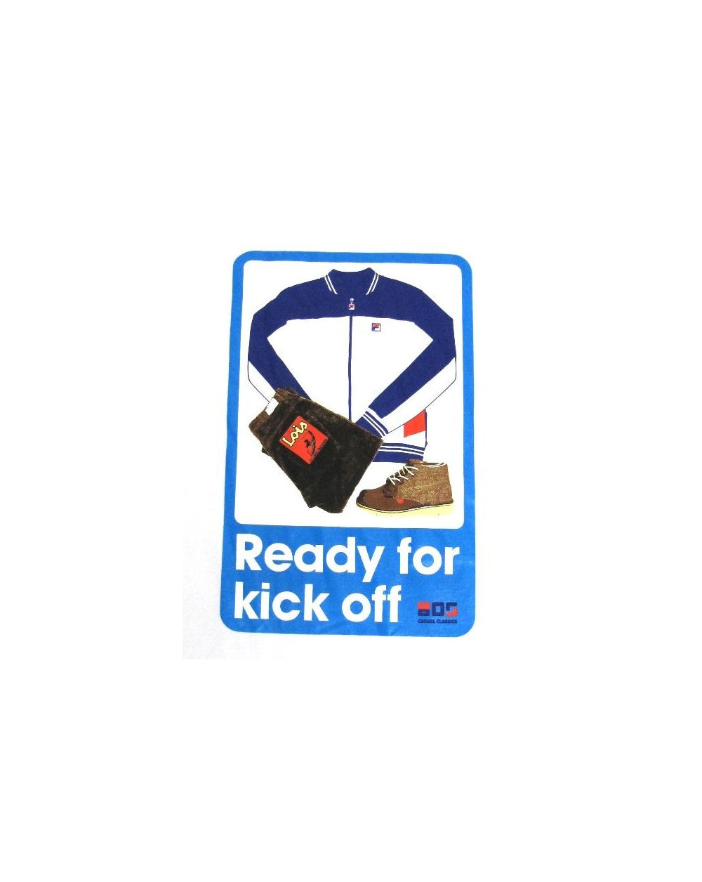 80er Casual Classics Ready For Kick Off T-Shirt Weiß