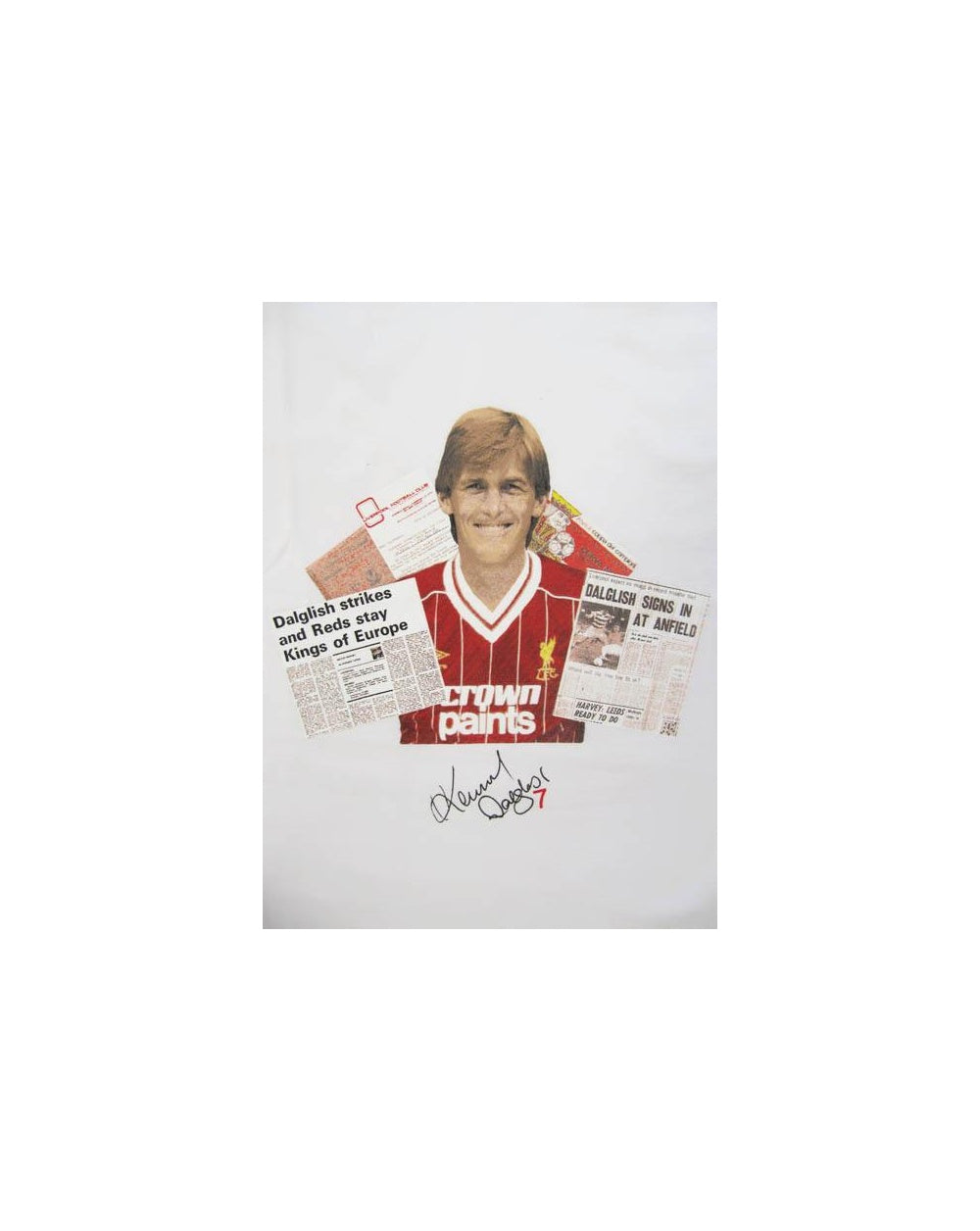 80er Casuals King Kenny Dalglish T-Shirt Weiß