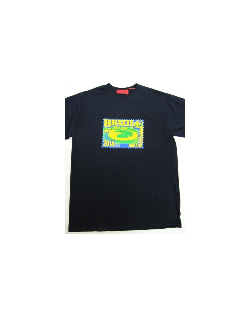 80s Casuals Maracana Stadium Stamp T-Shirt Marineblau