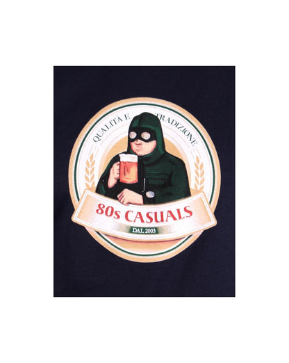 80er Jahre Casuals Tradizione T-Shirt Marineblau