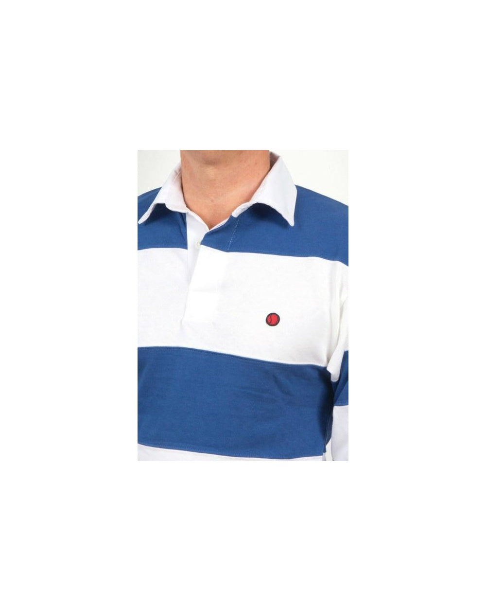 80s Casuals Treviso Rugby Shirt Weiß/Königsblau