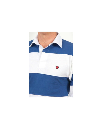 80s Casuals Treviso Rugby Shirt Weiß/Königsblau