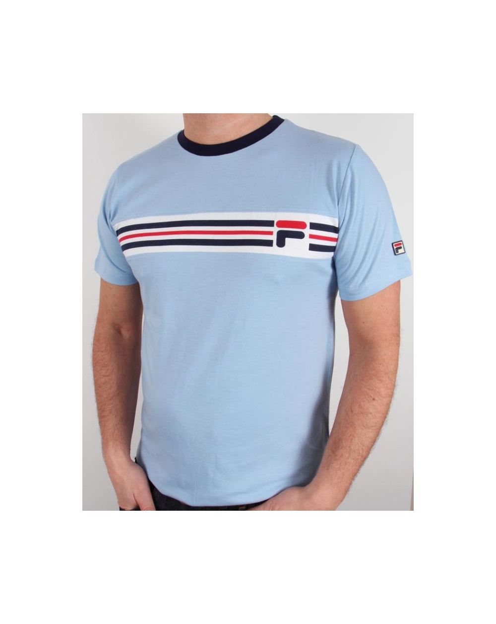 Fila Vintage Headband Stripe T-Shirt Himmelblau