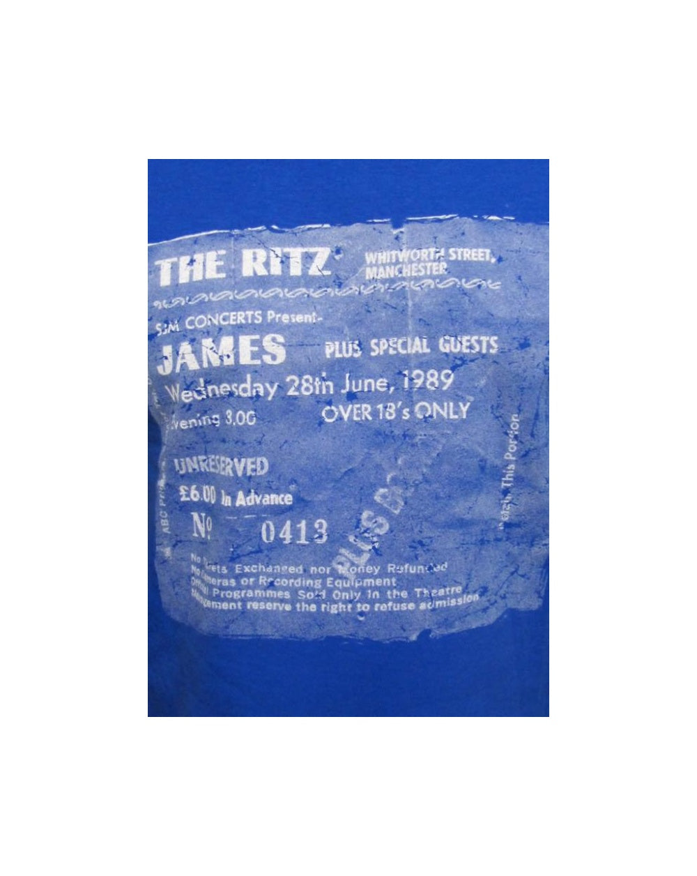 Stub Clothing James Ticket T-Shirt Königsblau