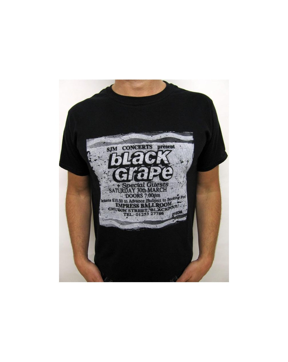 Stub Clothing T-Shirt mit schwarzem Trauben-Poster, Schwarz