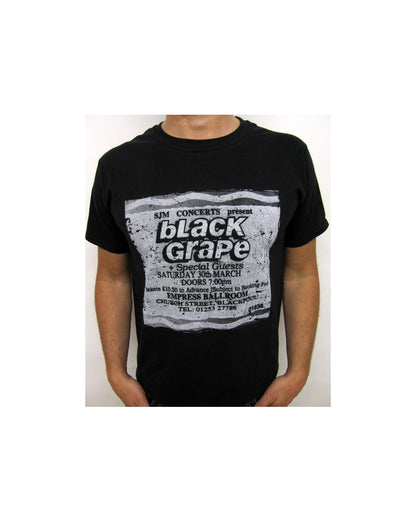 Stub Clothing T-Shirt mit schwarzem Trauben-Poster, Schwarz