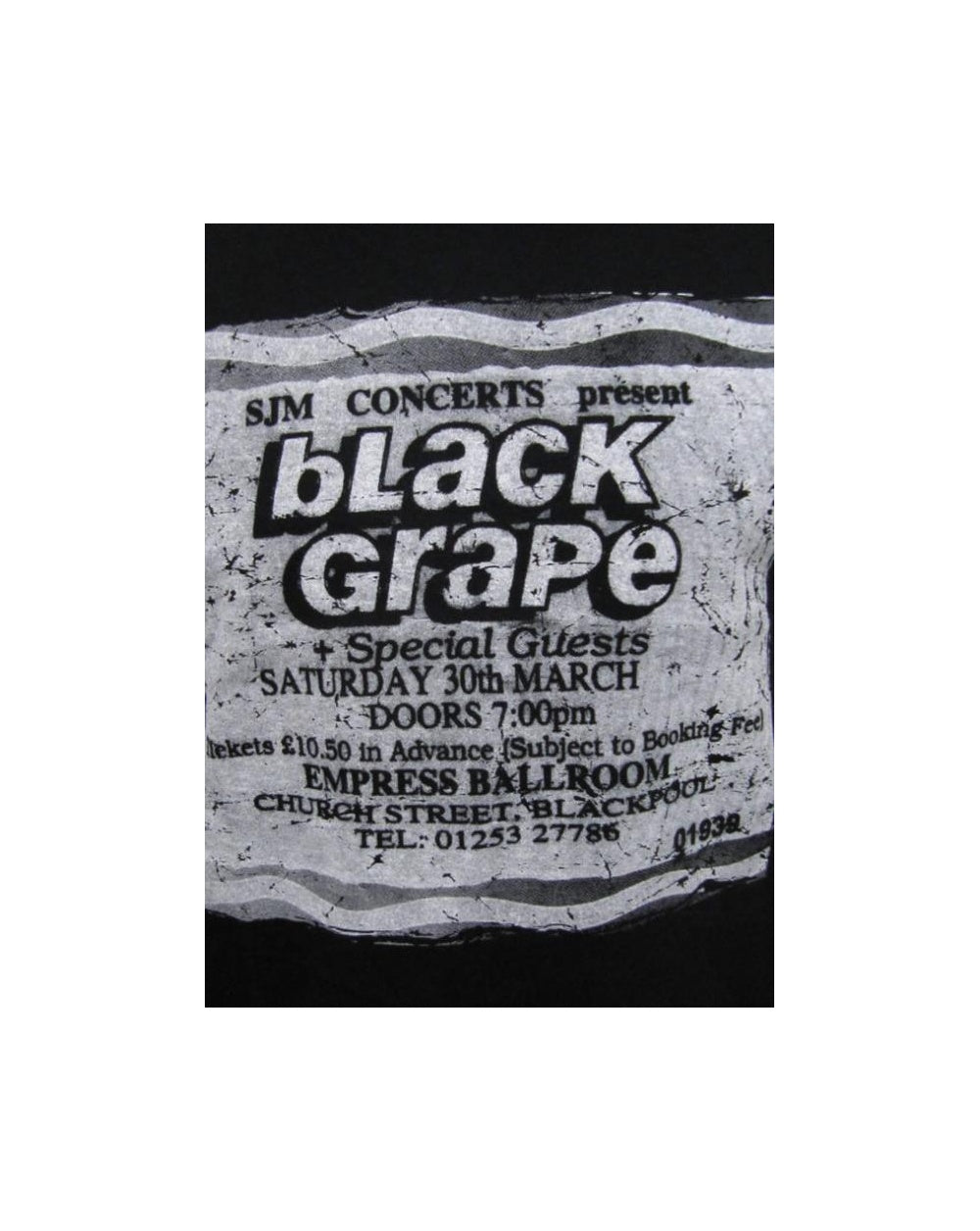 Stub Clothing T-Shirt mit schwarzem Trauben-Poster, Schwarz