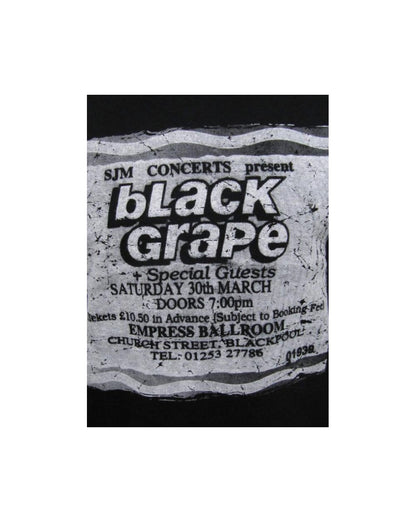 Stub Clothing T-Shirt mit schwarzem Trauben-Poster, Schwarz