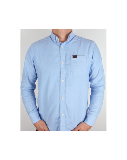 Marshall Artist Oxford-Hemd aus Baumwolle, Himmelblau