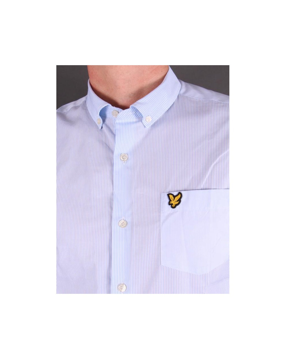 Lyle And Scott Nadelstreifenhemd Riviera Blau