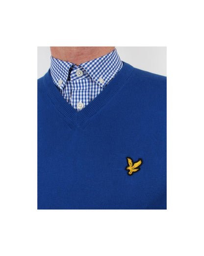Lyle And Scott – Pullover mit V-Ausschnitt, Duke Blue